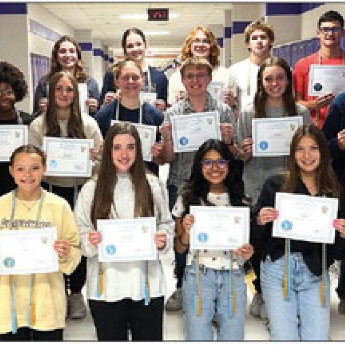 LHS Students Inducted Into Math Honor Society