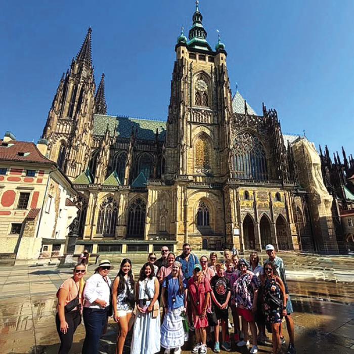Melody McKee led local students and adults on this trip to Prague Castle, Prague the The Czech Republic.