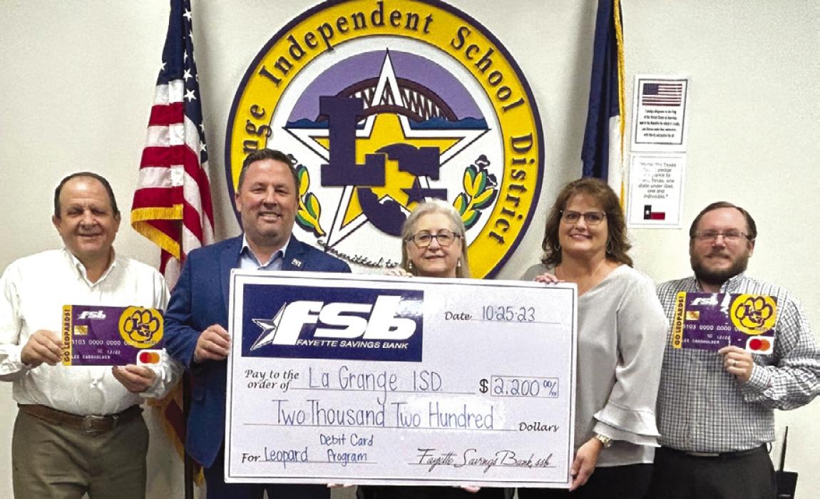 Fayette Savings Bank Donates to LGISD