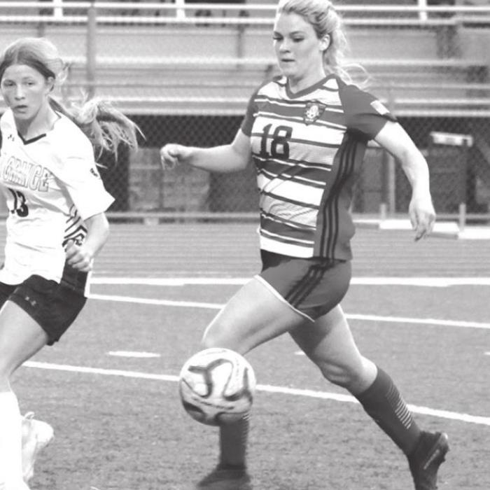 La Grange’s Ellee Sodolak, left, was named Defensive Player of the Year in District 25-4A.