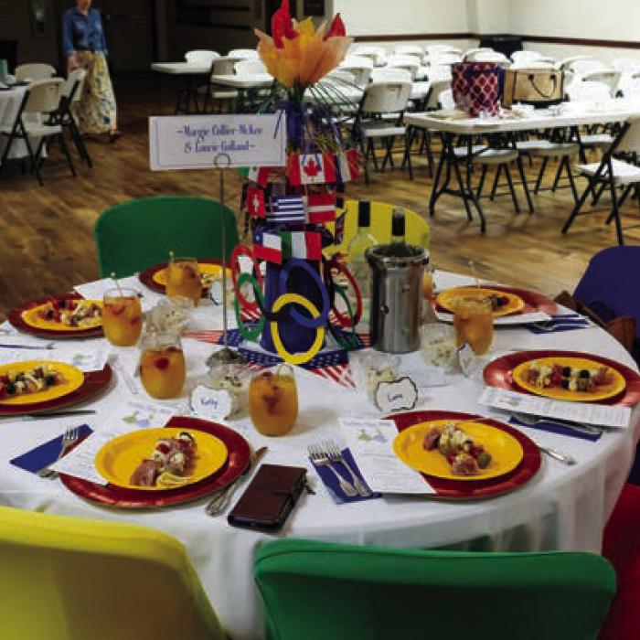 This Olympics-themed table was sponsored by Margie Collier-McKee and Laurie Galland.