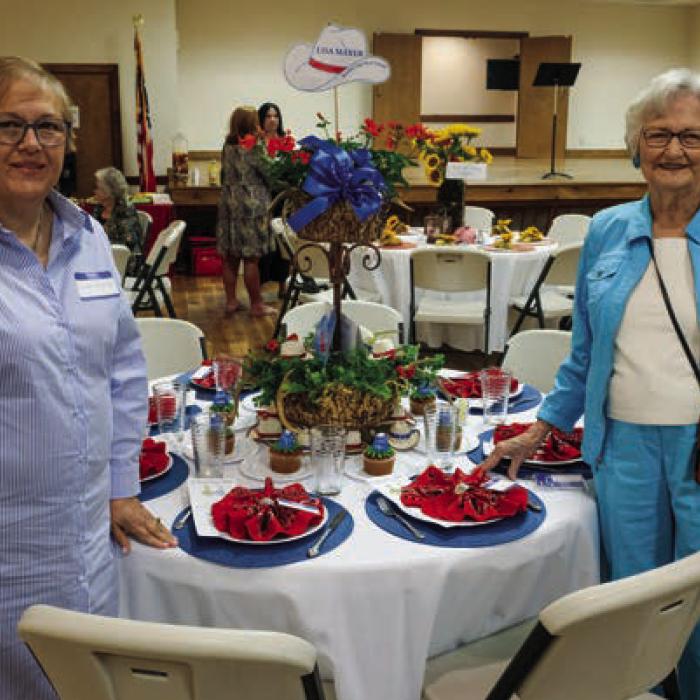 Lisa Mayer of Round Top Real Estate sponsored this table that featured a Western theme.