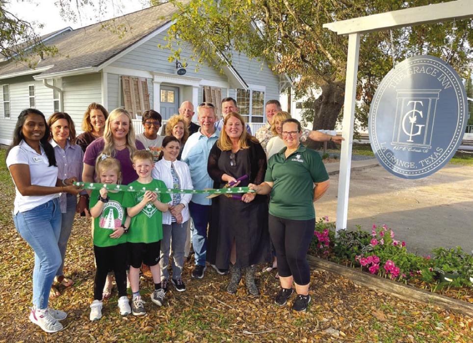 The La Grange Area Chamber of Commerce celebrated the grand opening of the newly remodeled Grace Inn (Air B&amp;B) located at 457 E. Colorado St., La Grange, on Friday March 8, with a ribbon cutting ceremony.