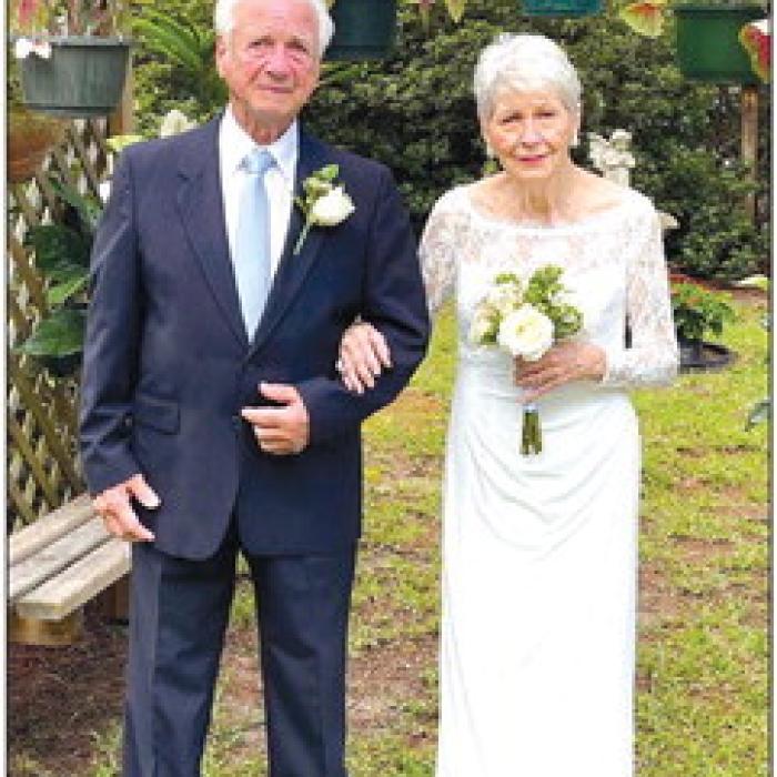 Richard and Frances Vacula Bonura recently celebrated their 69th wedding anniversary. Frances was born and raised in La Grange. The couple married on Aug. 29, 1953, at Holy Name Church in Houston. The celebration hosted by their children, grandchildren and great-grandchildren was held at their family home in Beaumont. Renewal of their vows took place beneath the pergola that Richard built in their beautiful back yard. A memorable time was had by all.
