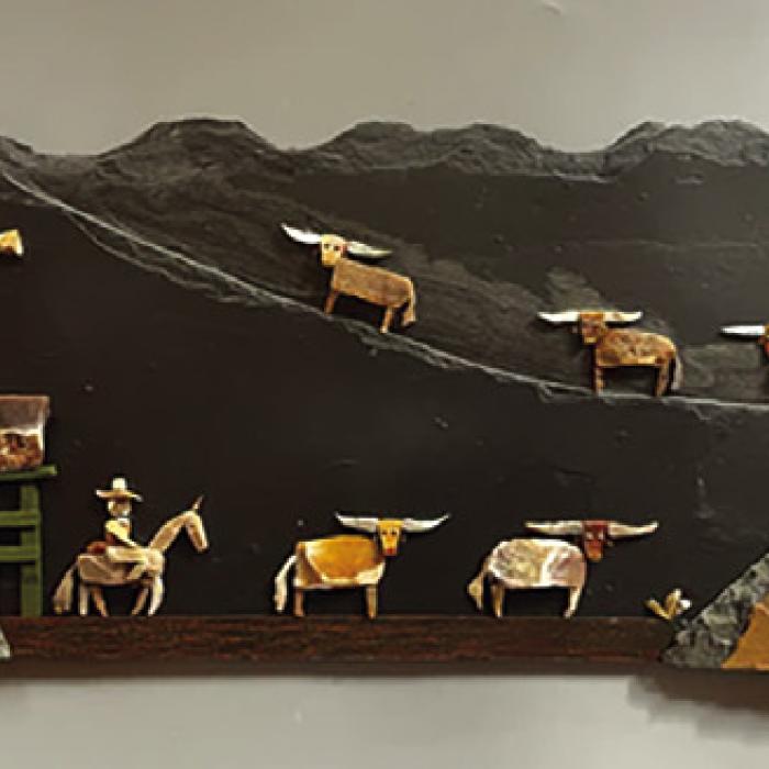 Rock art by Carlos Moseley, who will be at ArtWalk this year.