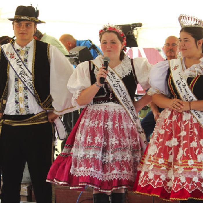Texas Czech Slovak royalty on hand for the opening ceremonies.