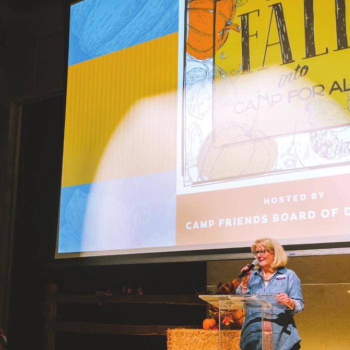 Pat Sorrells, President and CEO at Camp For All, spoke at the Greater Camp Area Gala recently.