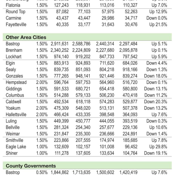 Fayette County Towns Lead Region in Sales Tax Rebound