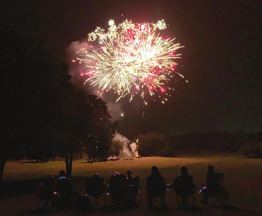Fireworks explode over the golf course at Frisch Auf! Valley Country Club in La Grange last year. Record file photo by Jeff Wick