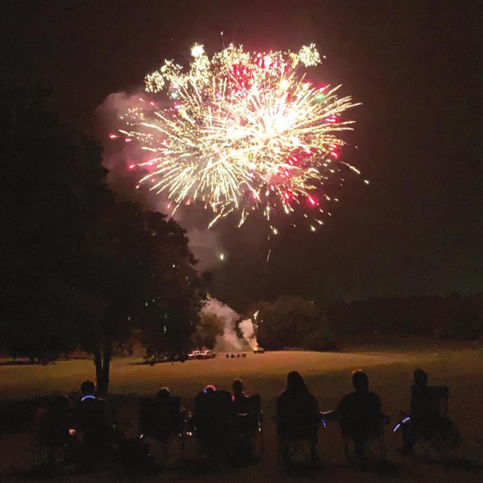 Fireworks explode over the golf course at Frisch Auf! Valley Country Club in La Grange last year. Record file photo by Jeff Wick