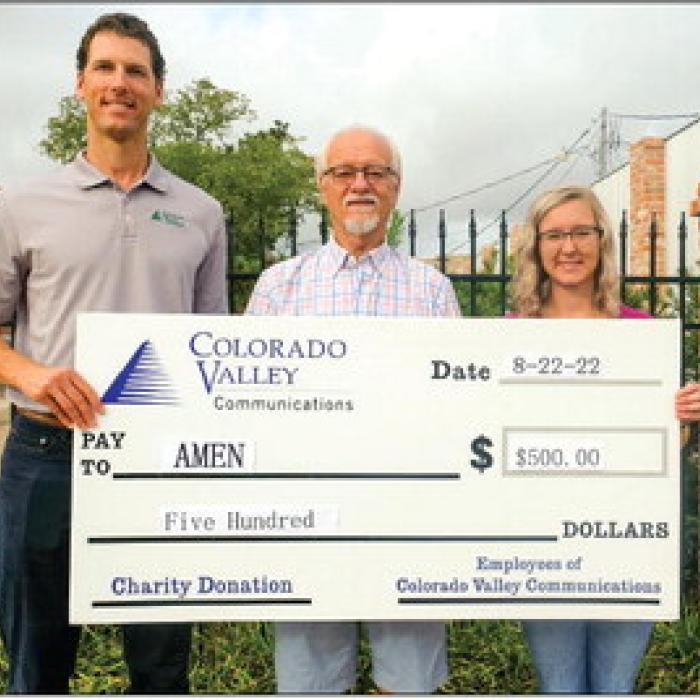 Colorado Valley Donates to AMEN