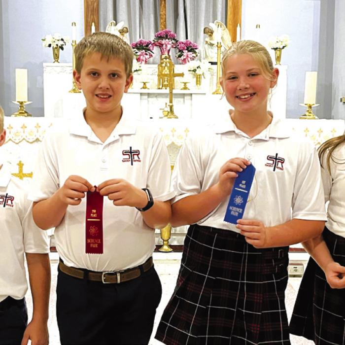 Experiment Division: (from left) Brennen Berger, Levi Johnson, Brynlee Berger and Annaston Kutac.