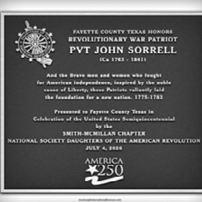 An example of what the new marker at the courthouse will look like honoring John Sorrell.