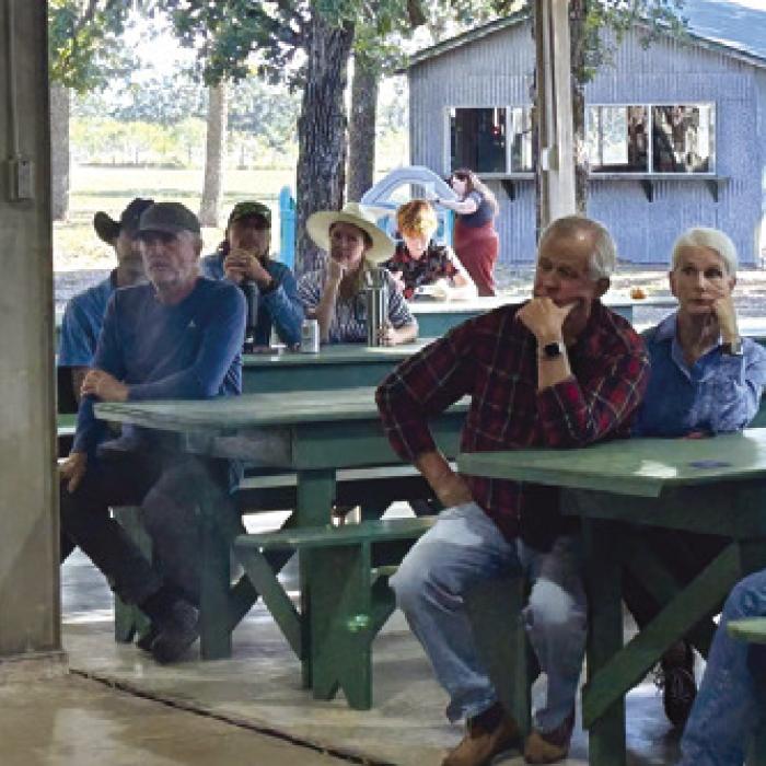 The crowd enjoyed guest speakers at Warda Neighbors Night Out recently.
