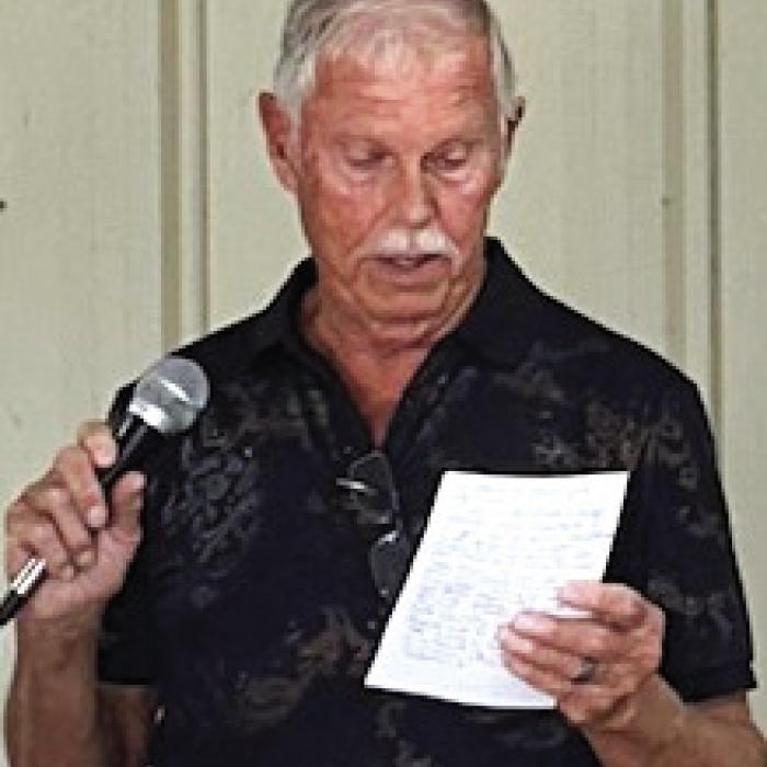 Frank Dawson from Warda Watch Group spoke at the Warda Neighbors Night Out.