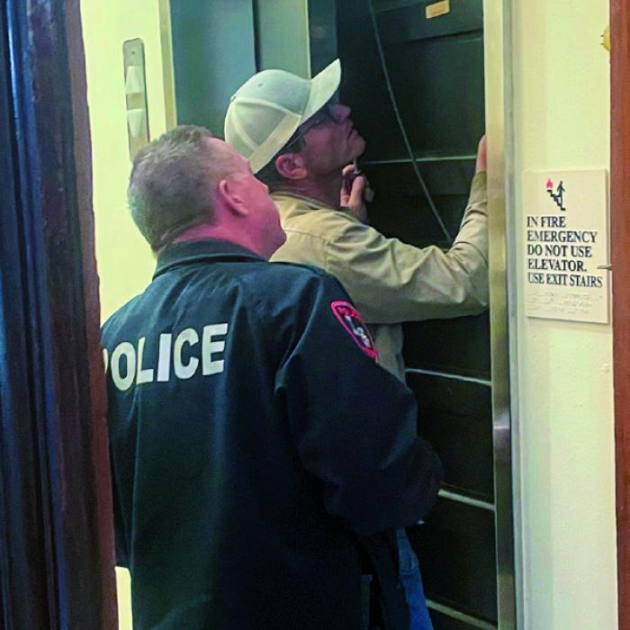 Couple Stuck in Courthouse Elevator