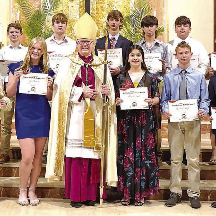 Bishop Honors Exemplary St. Rose Students