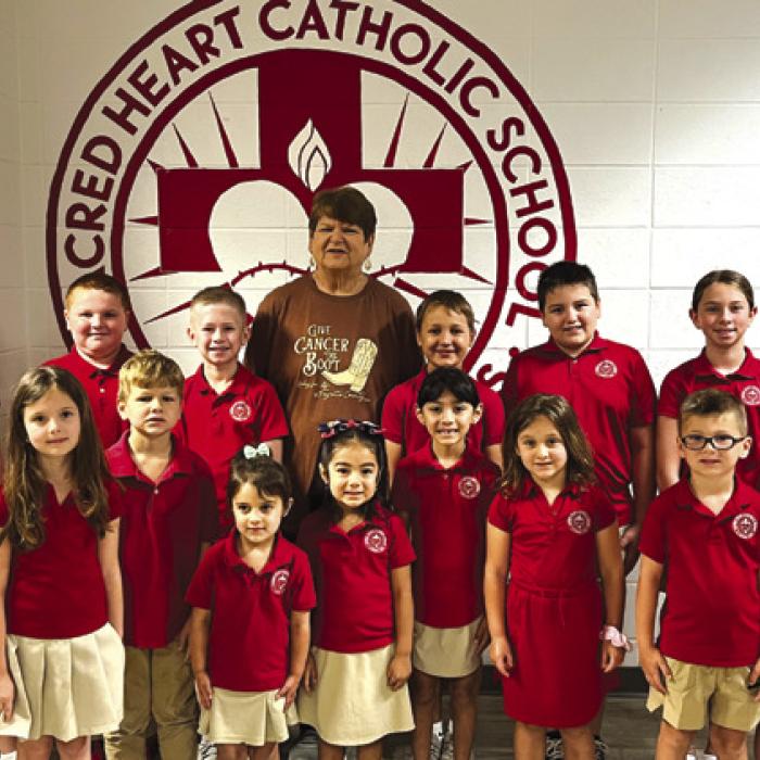 Coins for a Cure: Sacred Heart School students donated $512.44 to Relay for Life of Fayette County.