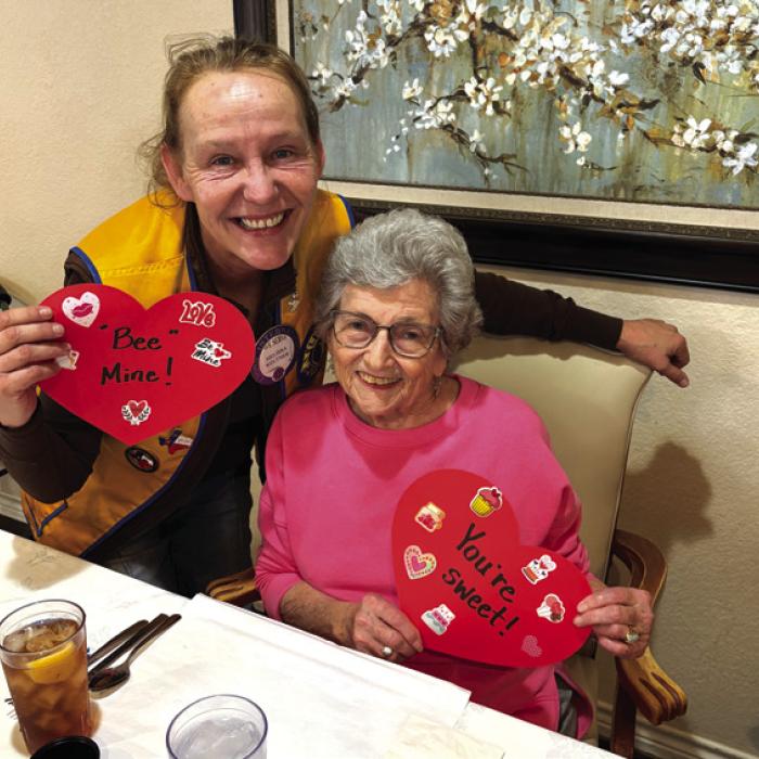 Lions and Leos Give Out Valentines 