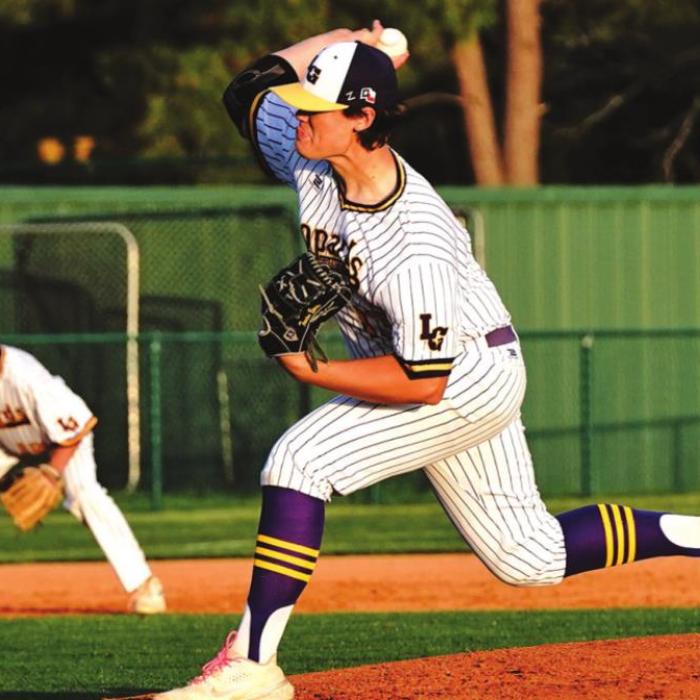 Trenton Barnes, shown here earlier in the season, struck out 10 in five scoreless innings against Smithville Friday. File photo by Tom Wood