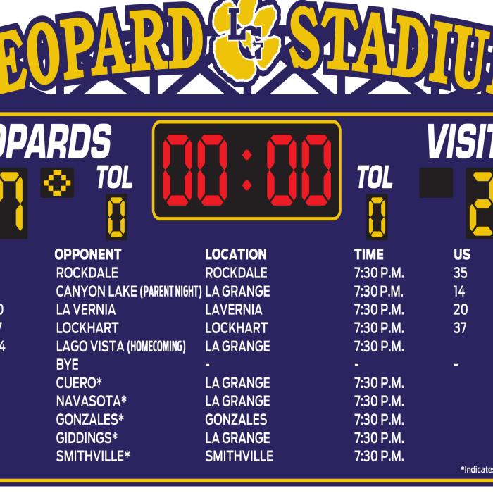 Leps Run for 445 Yards to Down Lockhart 37-21