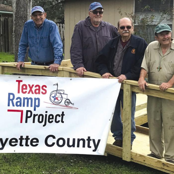 On Feb. 18, Fayette County Texas Ramp Project volunteers built this 32 foot ramp on E. 3rd St. in Flatonia.