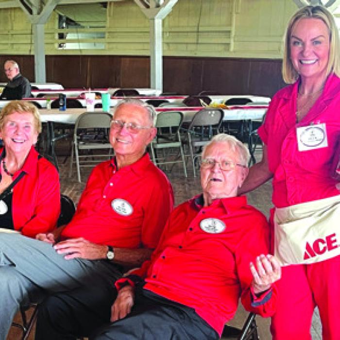 Some of the volunteers getting ready for the event.
