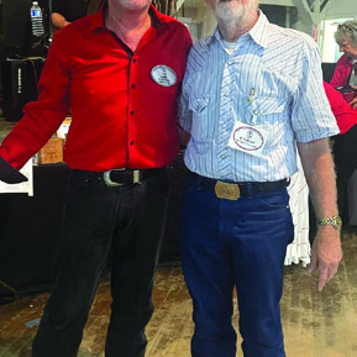 Wilbert Cernosek, right, was the winner of $1,000 Lifetime Membership.