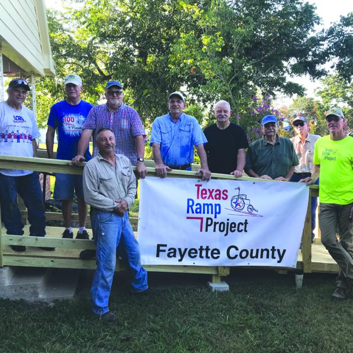 On Aug. 28, Fayette County Texas Ramp Project volunteers built a 16 ft. wheelchair ramp on E. Hollmann in Ellinger.