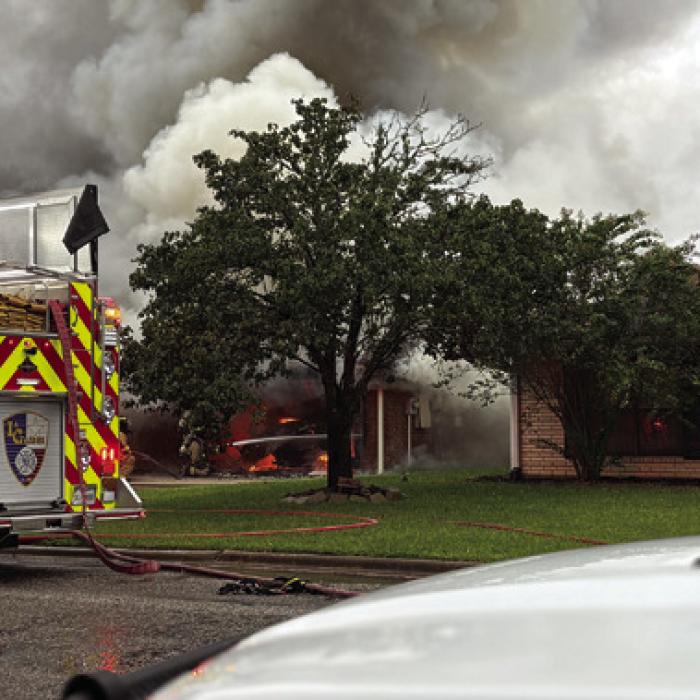 A home on Cynthia Ln. in La Grange’s Lynnwood neighborhood could be a total loss after a fire Monday evening.