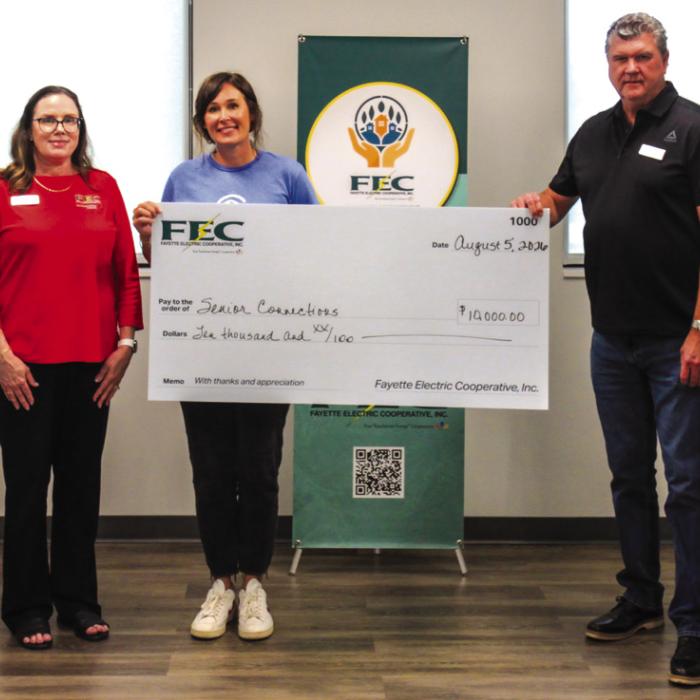 Fayette Electric Co-op Awards Community Reinvestment Grant to Senior Connections