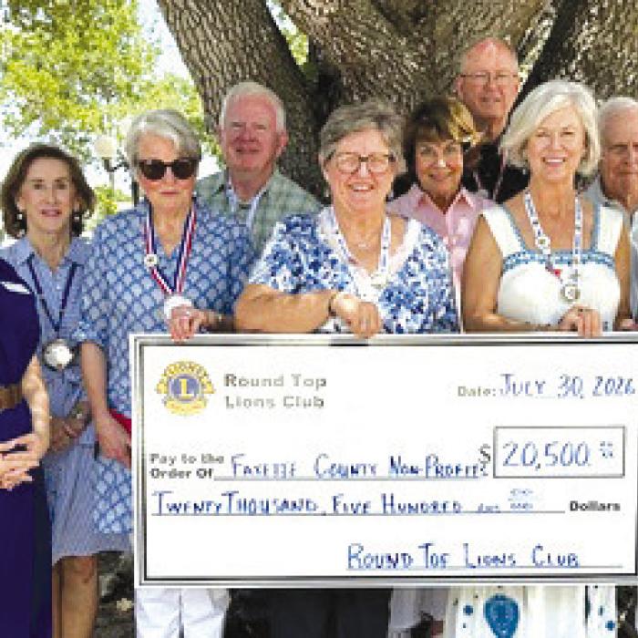 Recipients of the Turkey Trot proceeds were: Round Top Family Library; RT-C Education Foundation; CASA for Bastrop, Fayette and Lee Counties; Camp Shakespeare; Red Door; Waldeck-Nechanitz-Walhalla Show Fund; Round Top Cannoneers; Round Top Rifle Hall; Round Top-Warrenton Volunteer Fire Dept.; and Arts for Rural Texas.