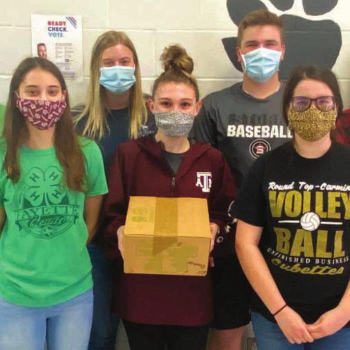 For Ag Day Kathy Warburton’s Round Top-Carmine ISD culinary arts class received beef.