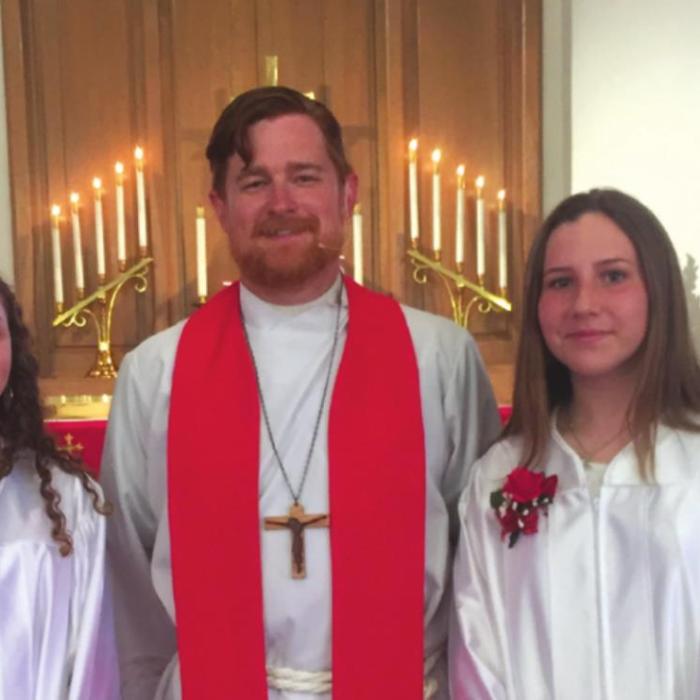 Holy Cross Lutheran Church held Junior Confirmation on May 31. Pictured here are Sarah Elizabeth Kay, Pastor Beck, and Avery Madyson Davis.