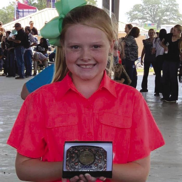 Kaisley Janecka-Reserve Champion Overall Junior at the Colorado Co. Livestck Judging contest.