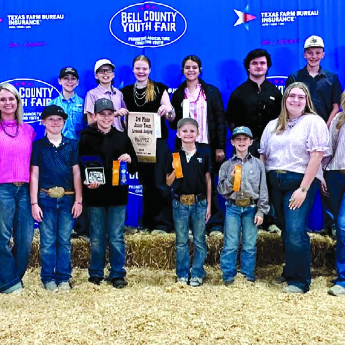 Pictured are (front, from left): Coaches JoJo and Kaci Carrales, Jehnsen Janecka, Hudson Holub, Joesph Carrales, Rowdy Guenther, Reaghan Karisch, Hailey Janish and Tatum Fritsch; back row: Crockett Guenther, Tate Fritsch, Kaisley Janecka, Adalyn Carrales, Logan Poncik, Holden Holub, and Rilan Karisch.