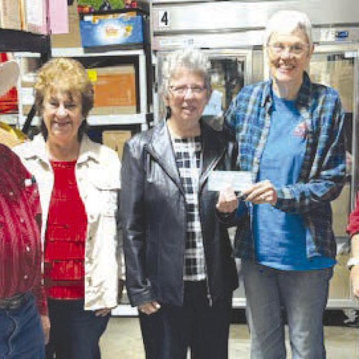 Pictured from left: KJT Vice-President Benedict Kallus, KJT Reporter Dianna Kallus, KJT Secretary Joyce Muras, AMEN Vice-President Susan Schultz, and KJT Treasurer Brenda Fietsam.