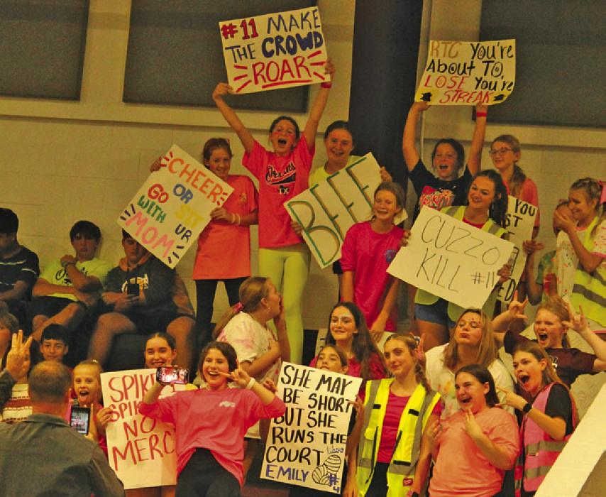 Fayetteville had a loud student section for Tuesday’s match against Round Top-Carmine. Photo by Jeff Wick