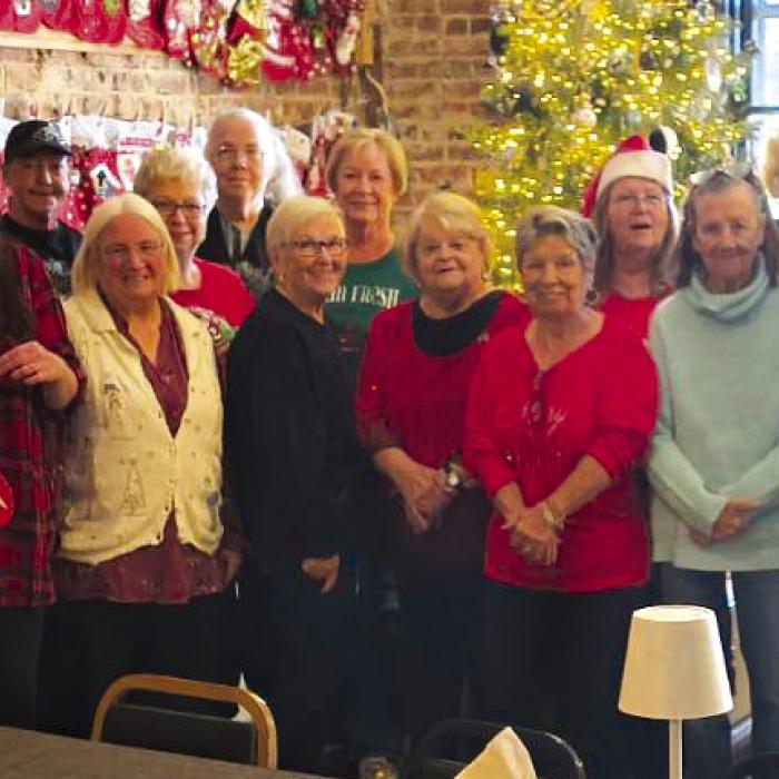 The Winchester Women’s Club, front from left: Joyce Herzog, Brittany Hendrix (CCA), Barb Schafer, Rhoda Gersch, Elizabeth Kipp, Bobbie Hajek, Liz Wallace, and Kelly Franke (CCA). Back row: Arla Hart, Dinah Breeden, Linda Hart, Michele Weth, Betty Richter, and LaVerne Schulze.
