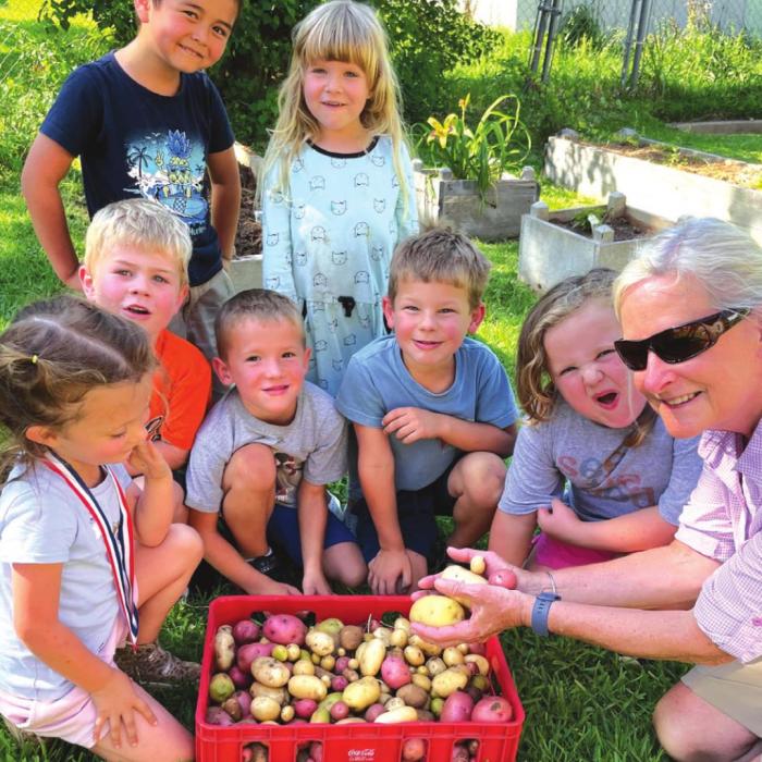 Local Preschoolers Grow Potatoes for Food Pantry