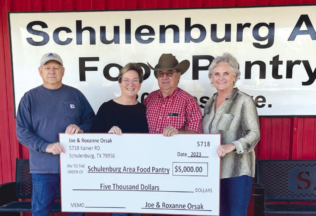 Schulenburg Food Pantry Receives Donation