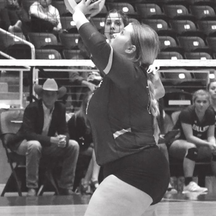 Mattie Konvicka sets a ball in Thursday’s title match.