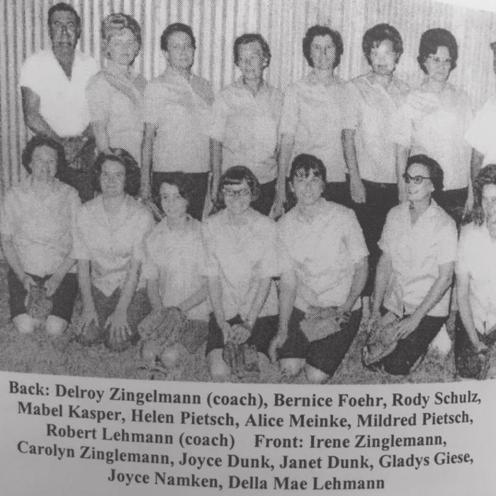 Fred’s Frauleins 1960’s ladies softball team.