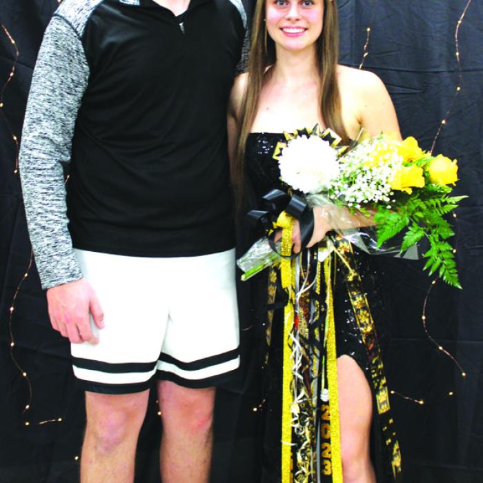 Round Top-Carmine High School held their homecoming ceremonies Friday night. Basketball Beau was Tanner Schobel and Homecoming Queen was Mallory Krause.