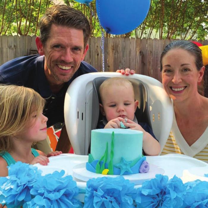 Dad, Benjamin Williams, granddaughter and big sister, Olivia, and mom Sumner Smith, along with birthday boy, Marcus (grandson of Kathy and Frank Chlumsky) celebrated in Austin recently.