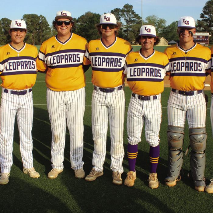 The seven senior members of the La Grange baseball team pose before Thursday’s home finale, a 5-0 victory over Smithville. Left to right, those seniors are: Braxton Dahse, Max Dixon, Bradyn Prasek, Kyler Lamza, Ty Stark, Hunter Sabo and Holdyn Cooper. Photo by Jeff Wick