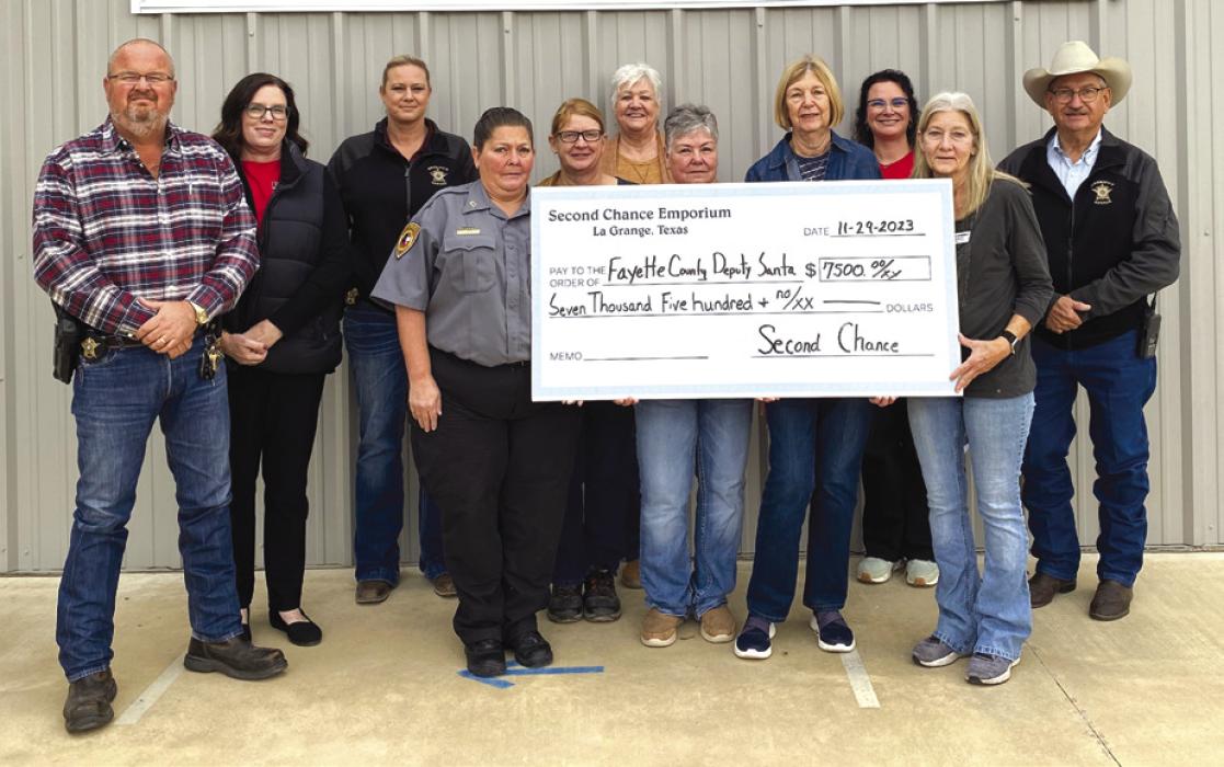Second Chance Donates $7,500 to Deputy Santa