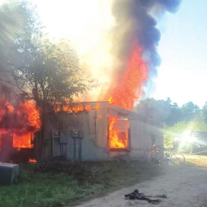 House Fire Just Outside LG