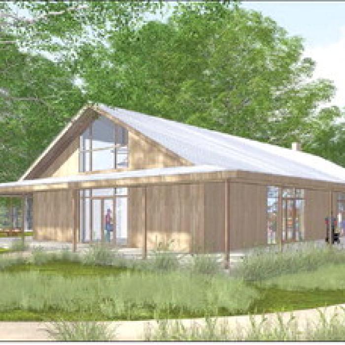 An education and events pavilion will replace the sites’ old restroom building. Pavilion construction is scheduled to begin fall 2027.