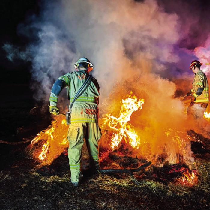 Flatonia volunteer firefighters extinguished an illegal bonfire on the night of New Year’s Eve, Dec. 31.